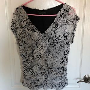 black and white blouse